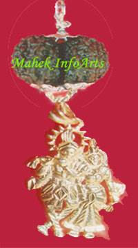 Gaurishanker Rudraksh with Gold Plated Silver Radh