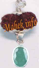 Gaurishanker Rudraksh with Emerald